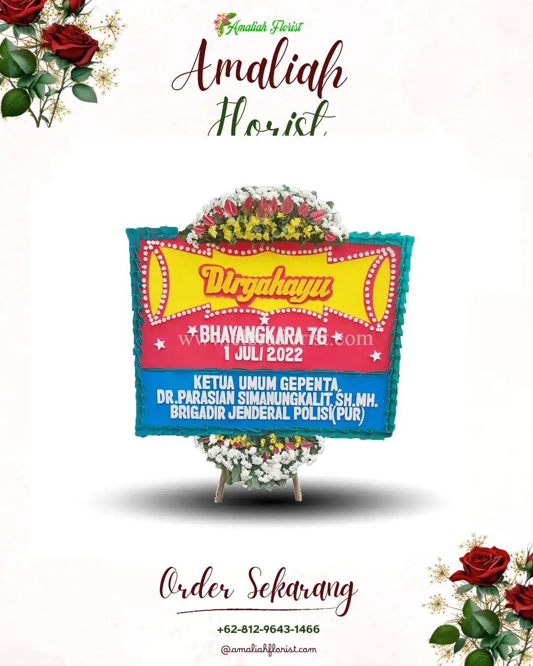 Papan Bunga HUT Ulang Tahun Bono